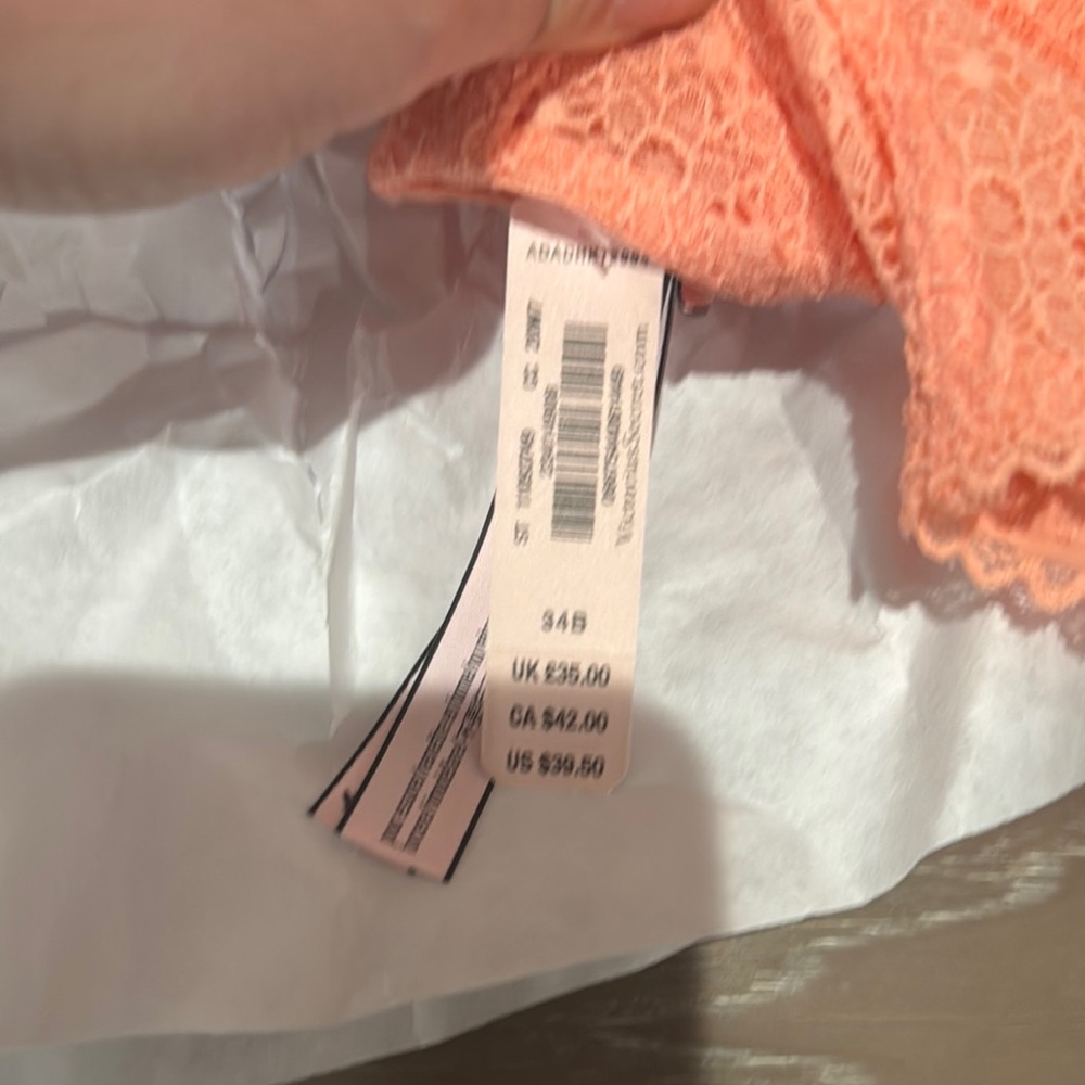 Lace Longline Bralette - Coral - Picture 2 of 3